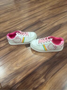 Hello Kitty Pink White Girls Sneakers Size 2
